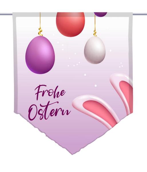 Ostern in flieder, Scheibenhänger spitz